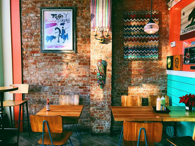 indoor coffee shop with seating