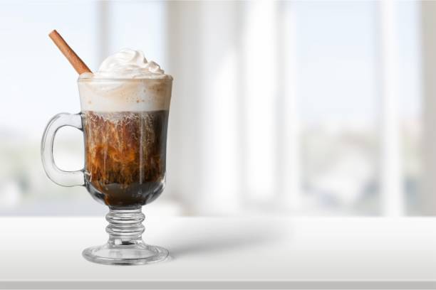 a glass of irish coffee