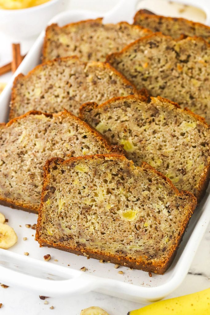 several slices of a loaf on a plate