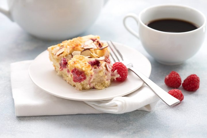 Keto Raspberry Cream Cheese Coffee Cake