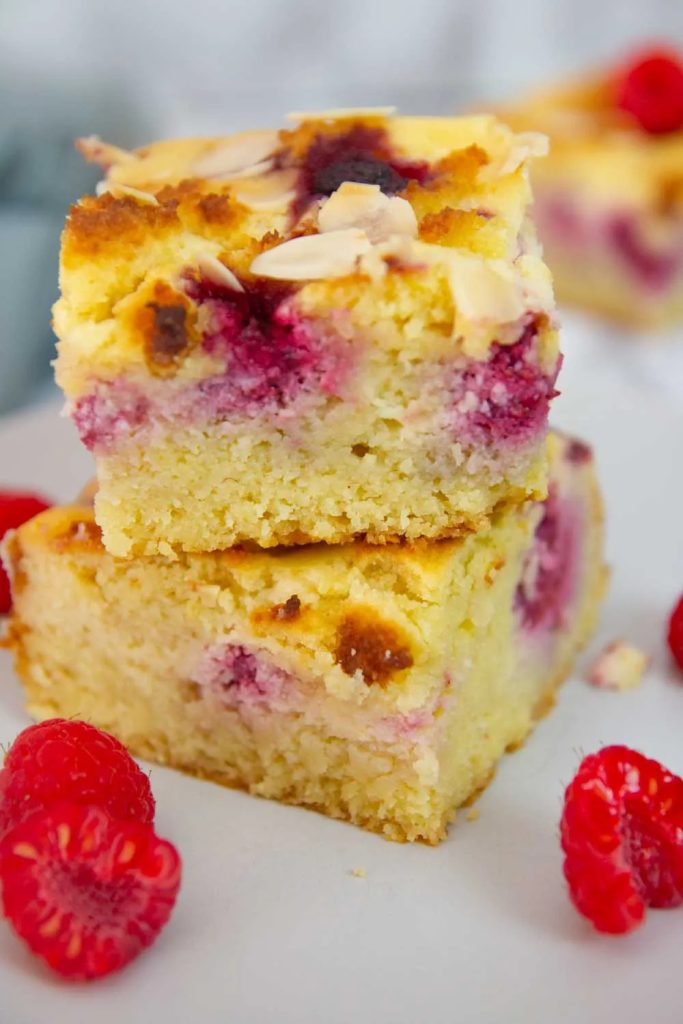 Keto Lemon Raspberry Cream Cheese Coffee Cake