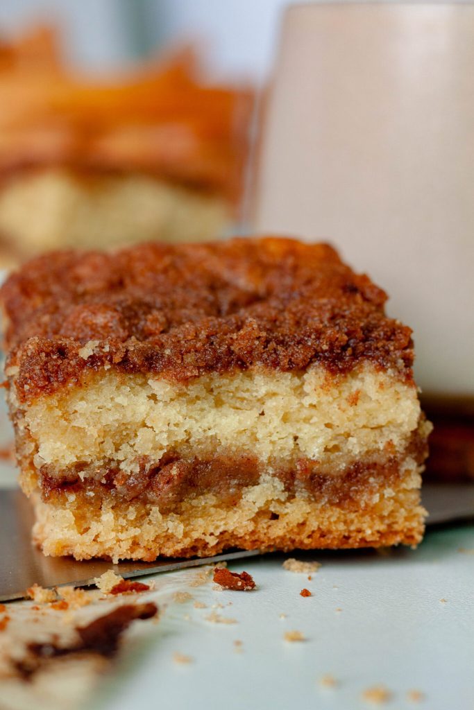 close up of vegan coffee cake