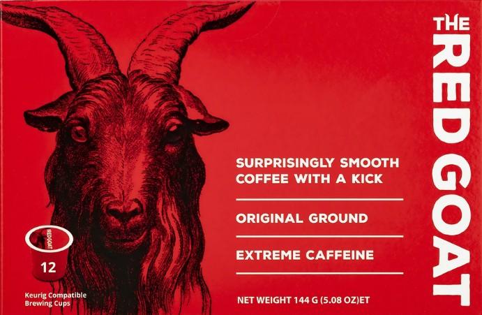 goat on red background