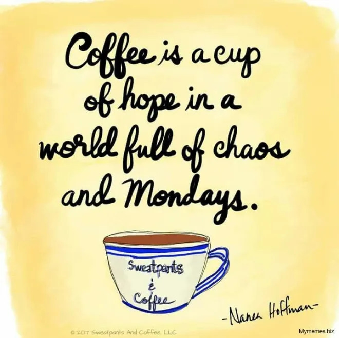 a coffee motivation sign