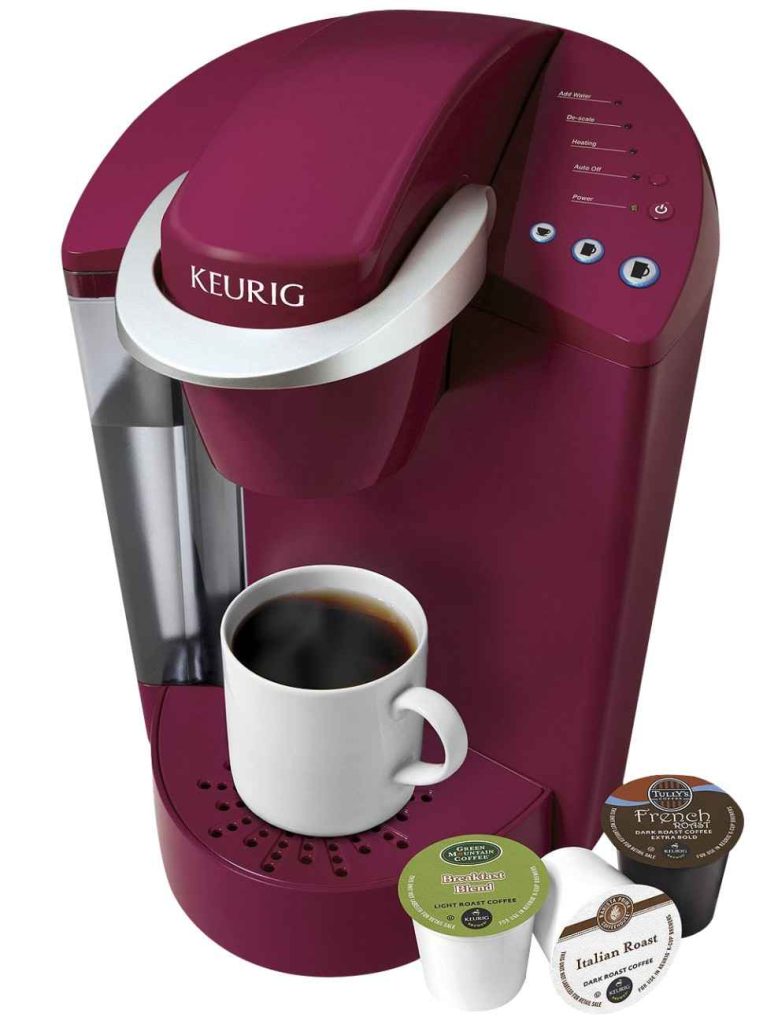 burgundy coffee maker